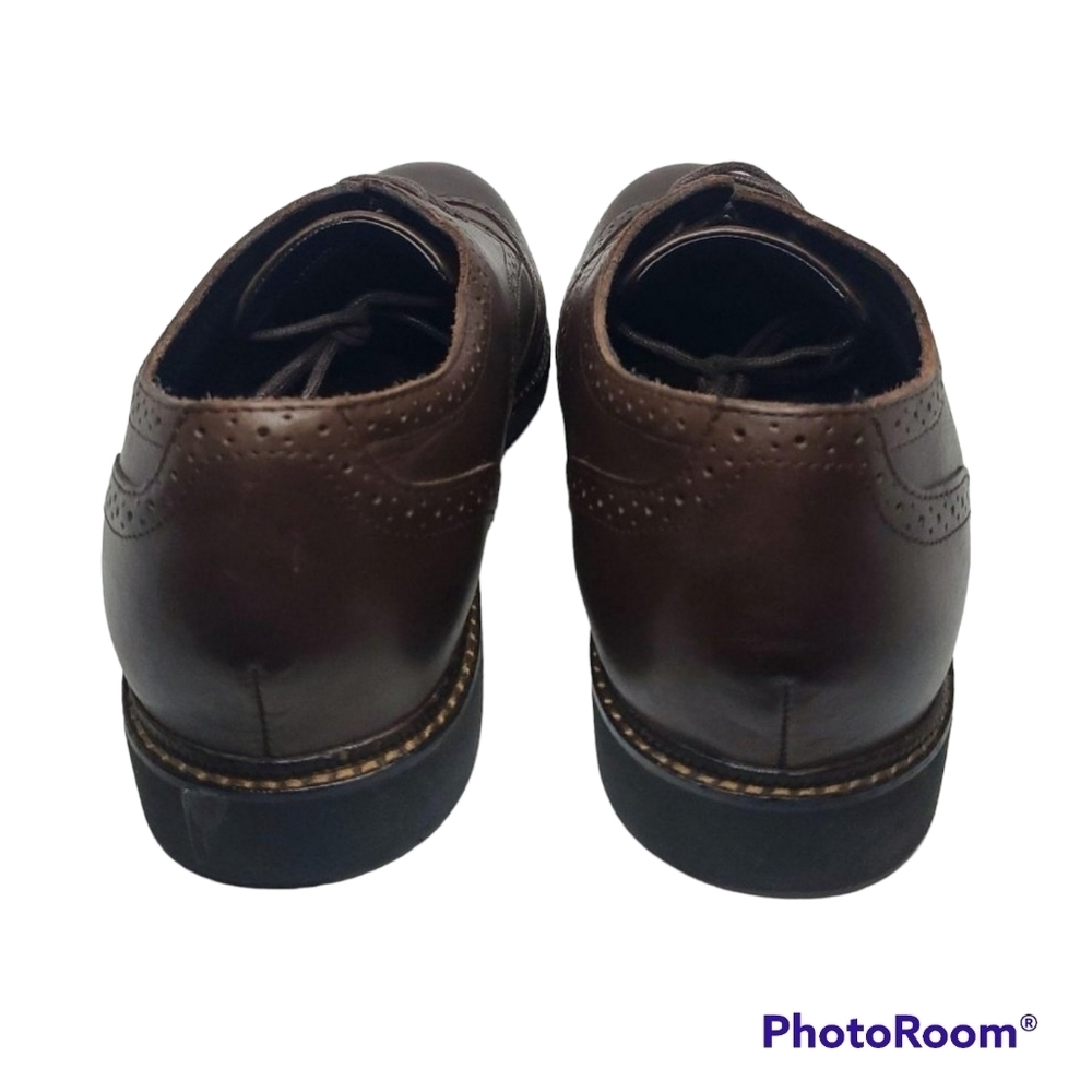 𝅺apex LT710M Men’s Oxford Dress Shoe Wingtip Brown - Picture 4 of 7